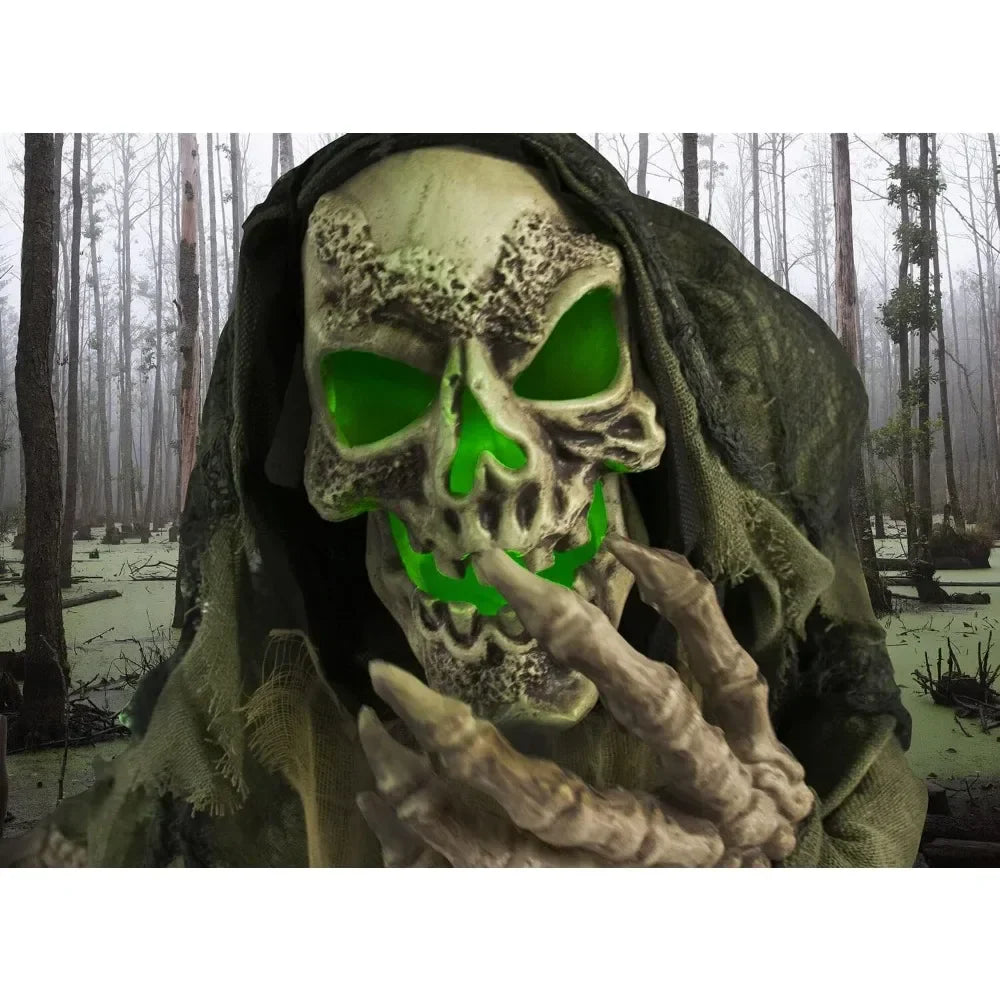 NNEOBA Skeleton Reaper Animatronic Halloween Decor with Lights & Sound